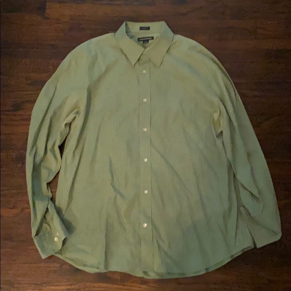 Express Dress Shirt XXL 18-18 1/2 Green
